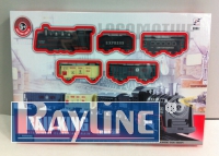 5-Teiliges Zugset mit elektrische Lokomotive und Schienen