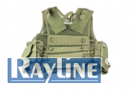 Softair Weste (oliv) VT096 mit Waffenholster