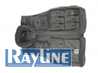 Softair Weste Police (schwarz) VT117 mit Waffenholster