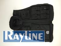 Softair Weste Police (schwarz) VT117 mit Waffenholster