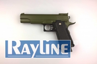 Softair Federdruck Pistole Metall G6G Green Color Metal Gun Waff