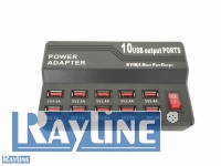 USB Schnellladeger�t mit 10 USB Ports 5V12A - USB-CH10